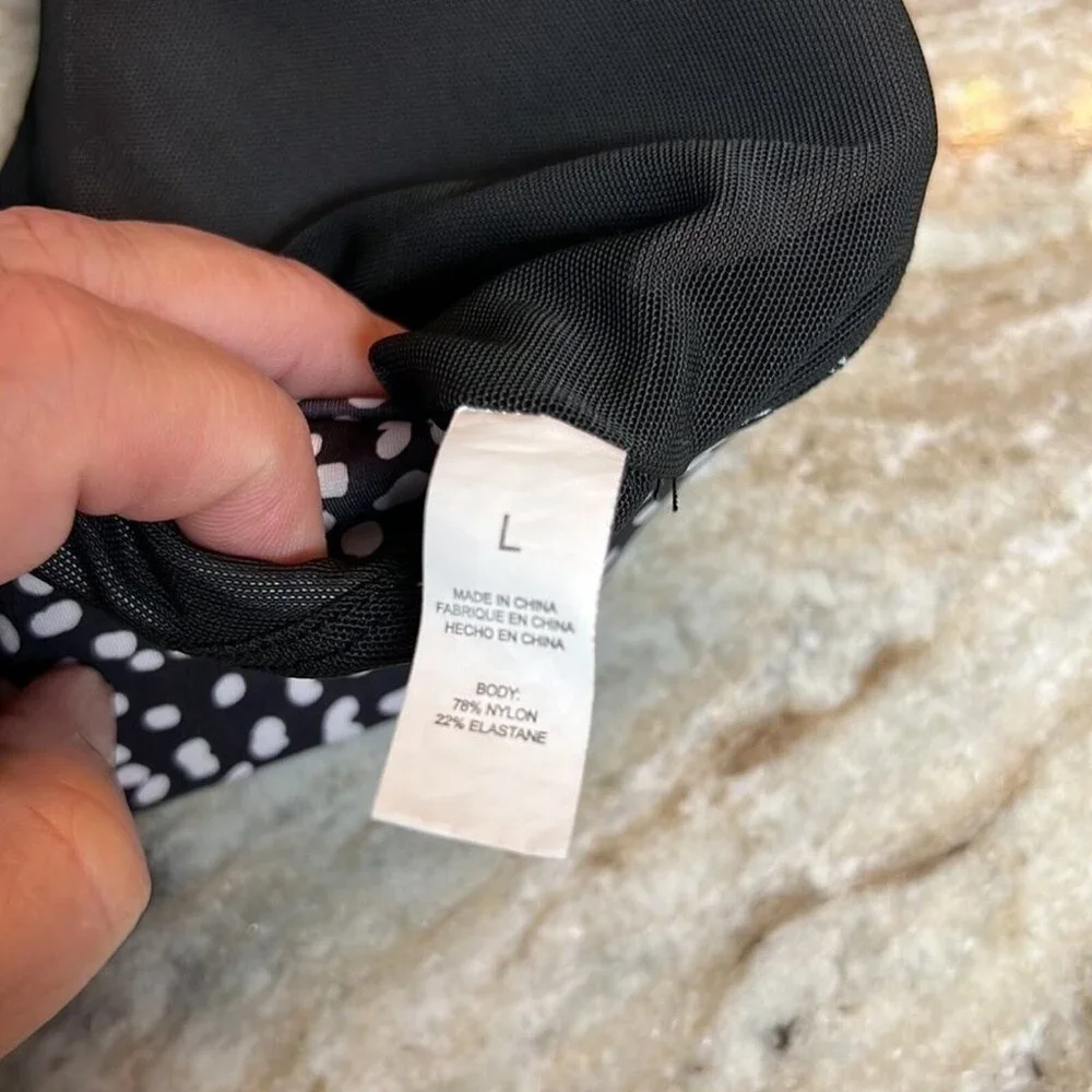 Healthy Precision Sports Bra women’s black & white workout racerback size large - Picture 5 of 6